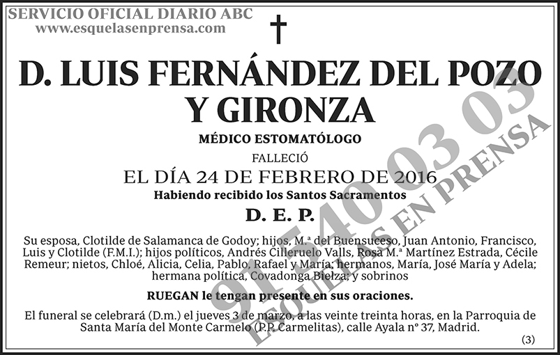 Luis Fernández del Pozo y Gironza